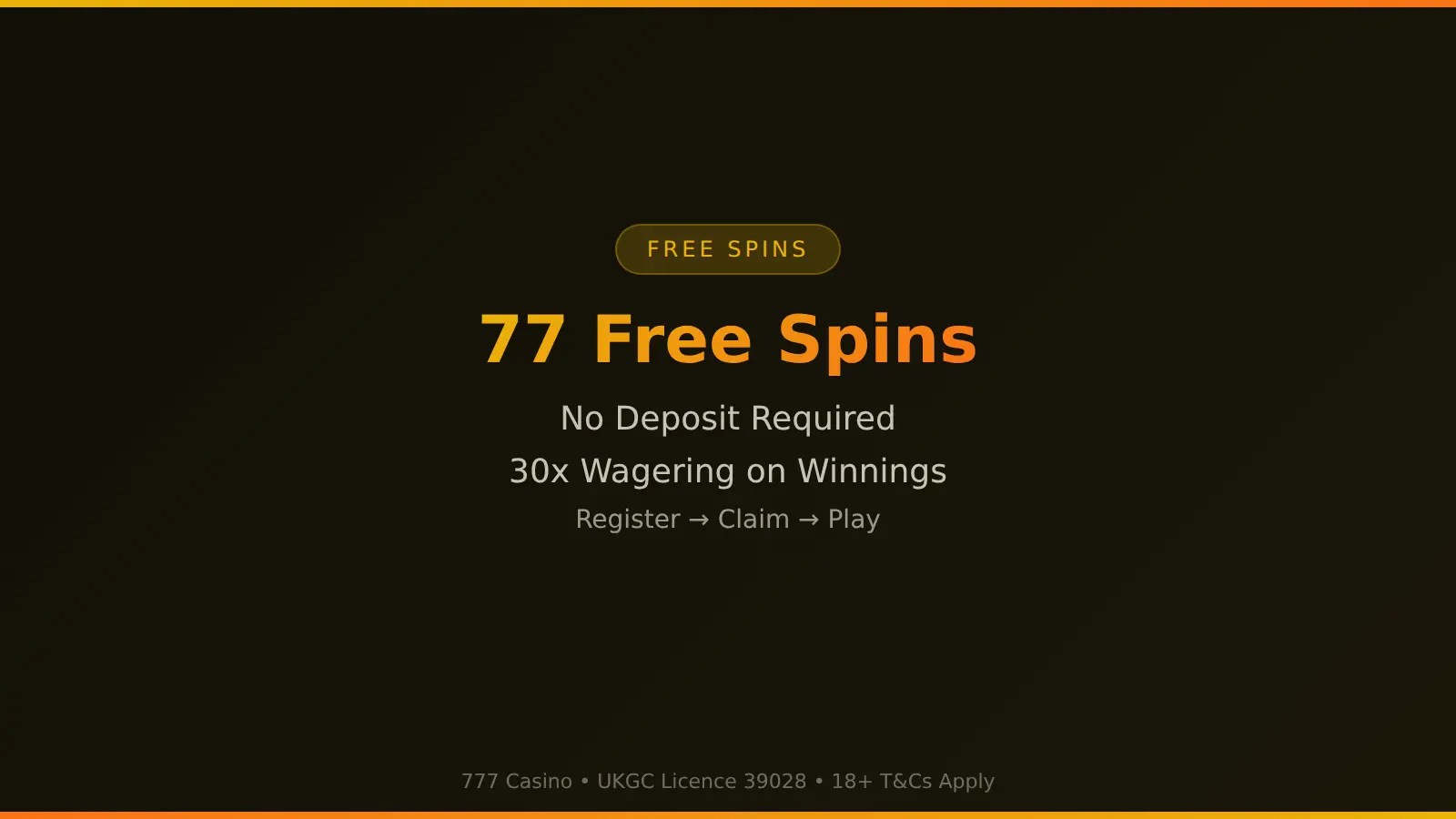 777 Casino 77 free spins - no deposit required