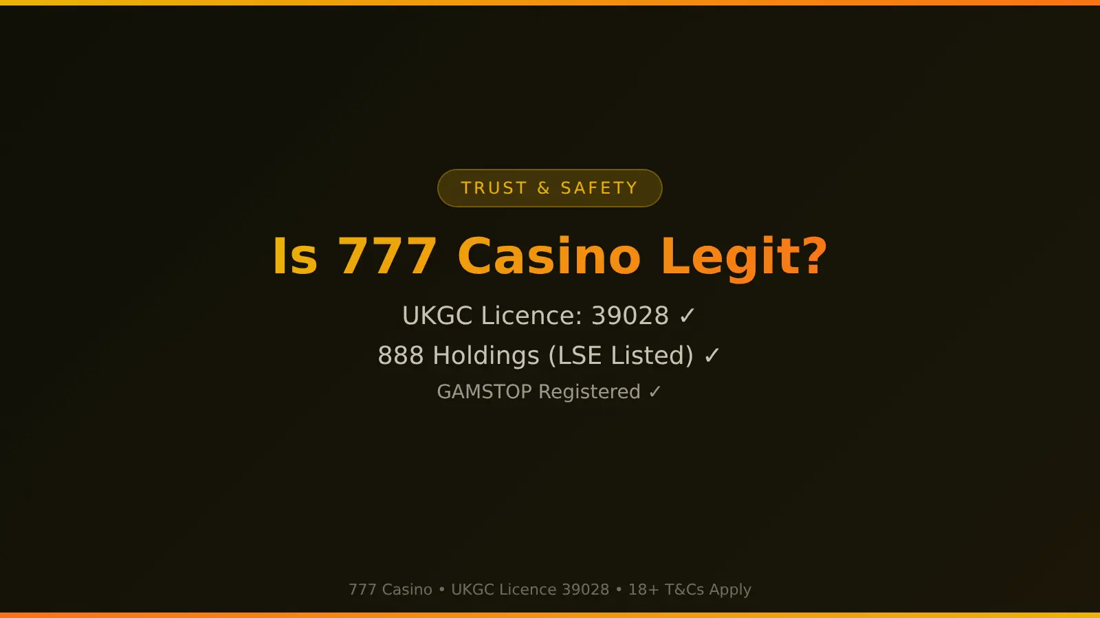 777 Casino UKGC licence verification and trust factors